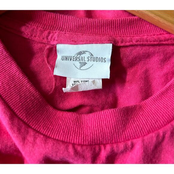 Vintage Universal Studio Official‎ Licensed Pink Gray Graphic Logo T-Shirt XXL - Picture 3 of 8